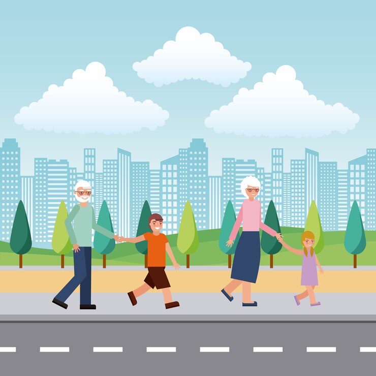 वेक्टर happy grandparents day