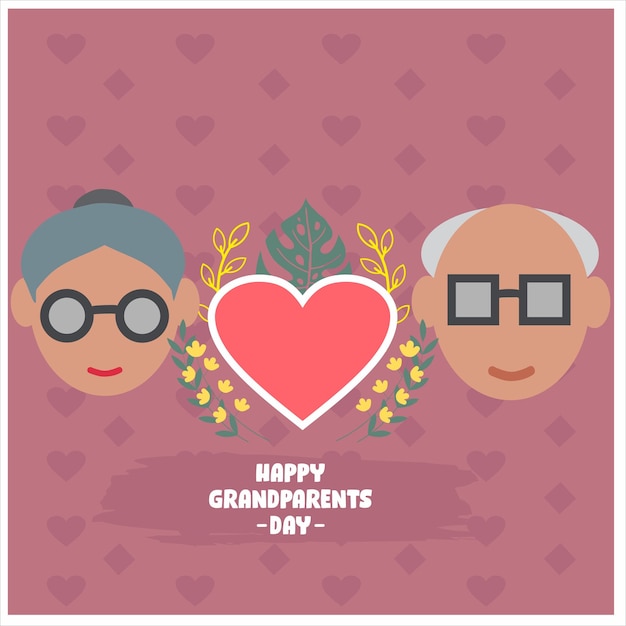 Vector happy granparents day