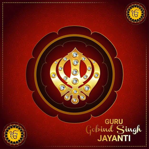 Felice guru gobind singh jayanti celebrazione backgraound