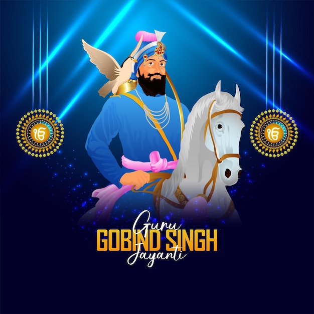 Felice guru gobind singh jayanti celebrazione card