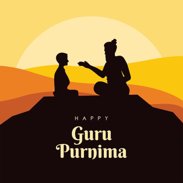 Premium Vector | Happy guru purnima poster template