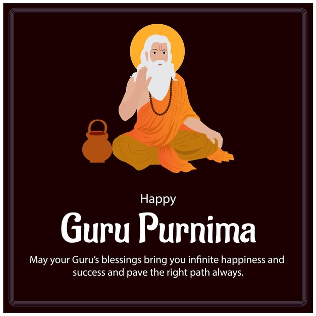 Happy Guru Purnima Religieuze Feestdagen Festivalviering in India