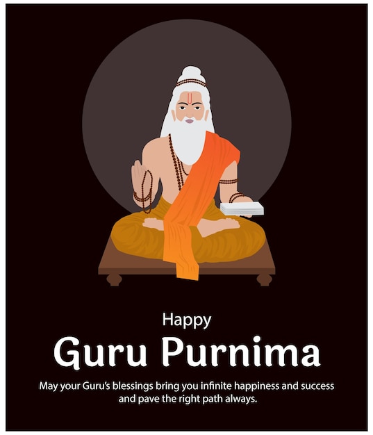 Happy Guru Purnima Religieuze Feestdagen Festivalviering in India