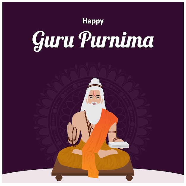 Happy Guru Purnima Religieuze Feestdagen Festivalviering in India