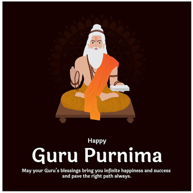 Happy Guru Purnima Religieuze Feestdagen Festivalviering in India