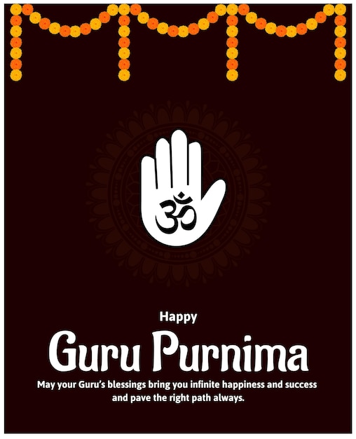 Celebrazione felice del festival delle feste religiose di guru purnima in india