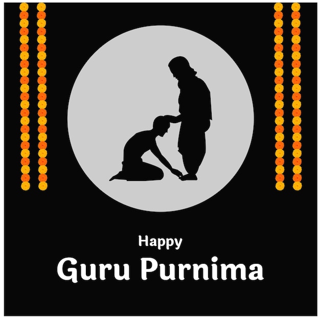 Happy guru purnima religious holiday festival celebration in india