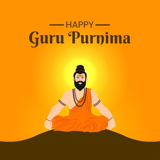 File vettoriale felice guru purnima