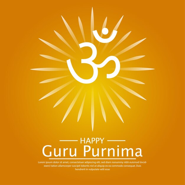 Happy guru purnima wishing post design vector file