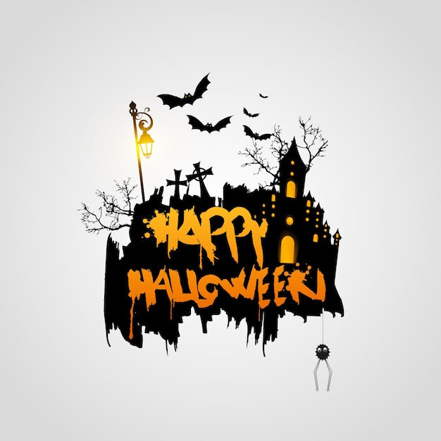 Illustrazione vettoriale astratta di halloween felice