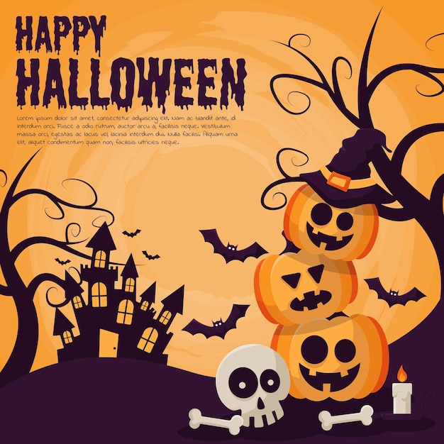 Happy Halloween background vector