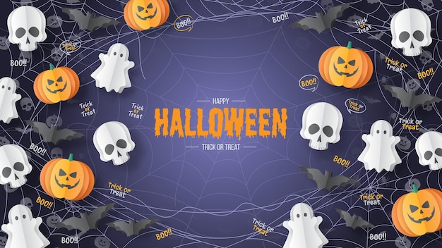 Happy halloween background vector