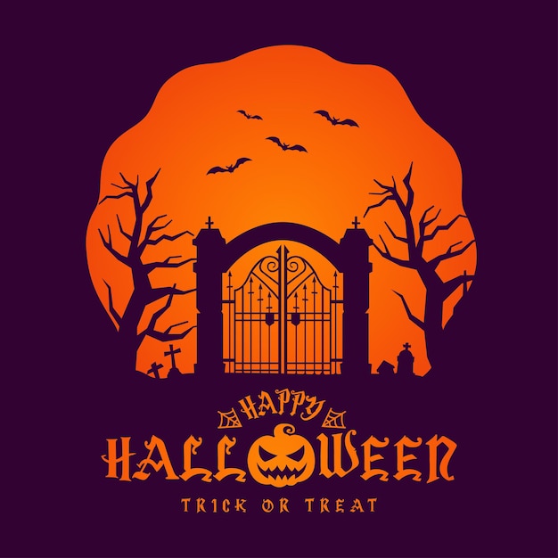 Vector happy halloween background wallpaper vector illustration