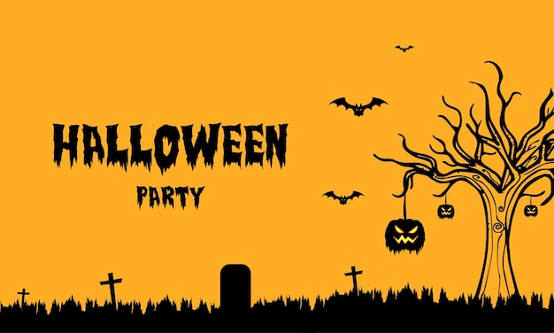 Happy halloween banner or party background happy halloween creative concept for social media banner