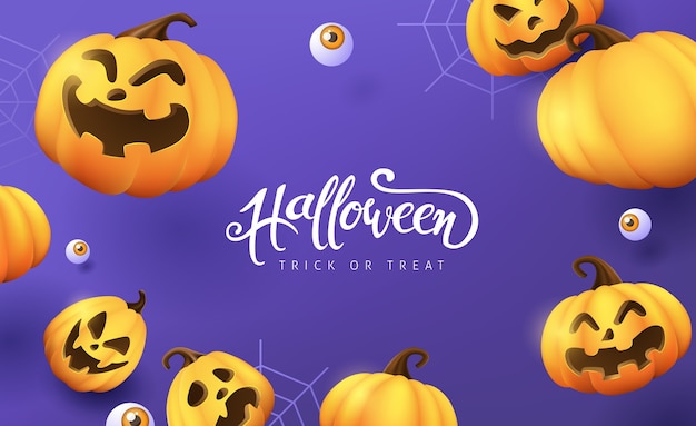 Happy Halloween banner or party invitation background