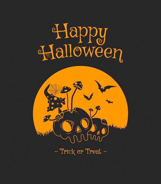 Happy halloween banner or party invitation background