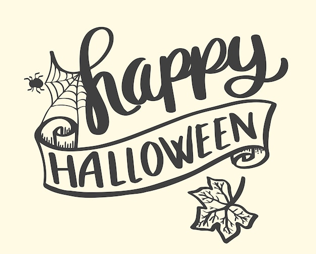 Vector happy halloween banner for poster halloween party.