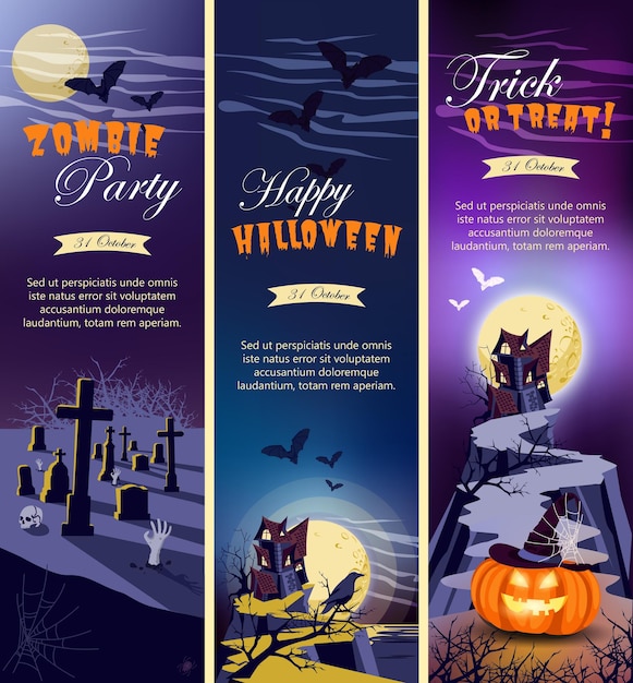 Happy Halloween banner templates