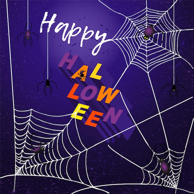 Happy Halloween belettering en kaart