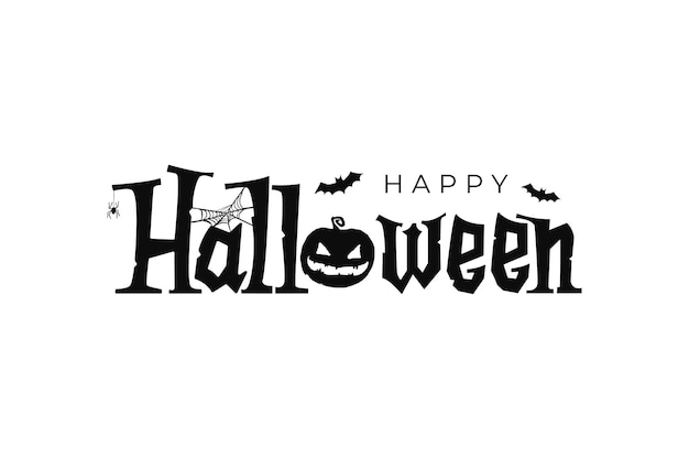 Happy Halloween belettering, vector vakantie citaat. Handgeschreven Halloween-typografie.