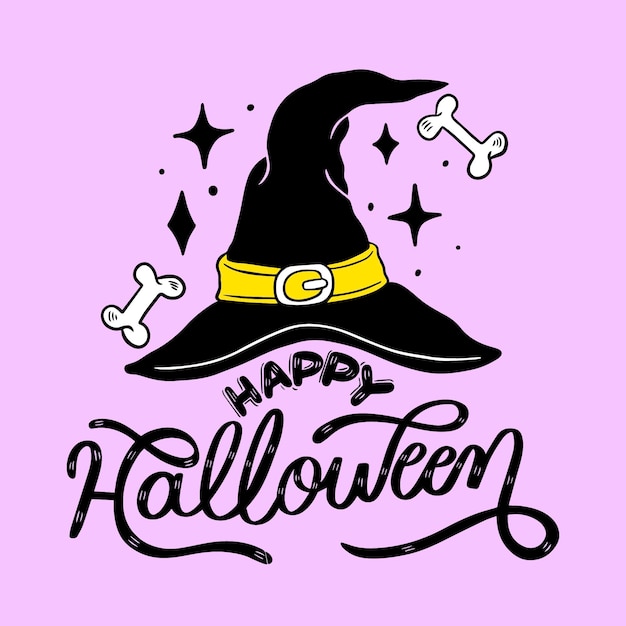 Happy halloween belettering