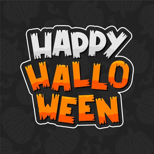 Vector happy halloween belettering