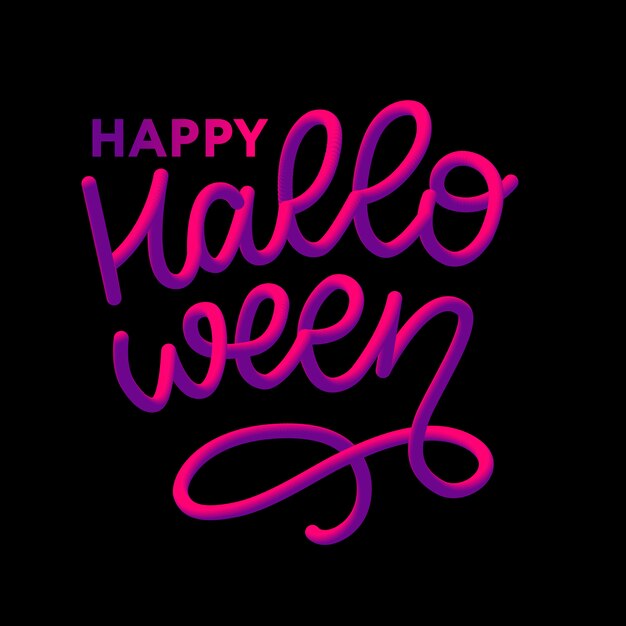 Happy halloween belettering