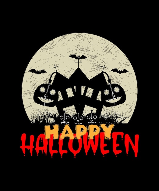 Happy Halloween best t-shirt design with elements