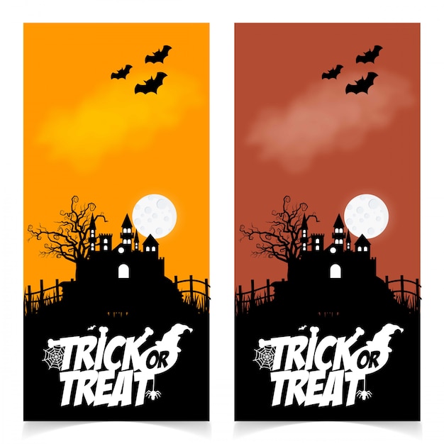 Happy halloween brochure design vector