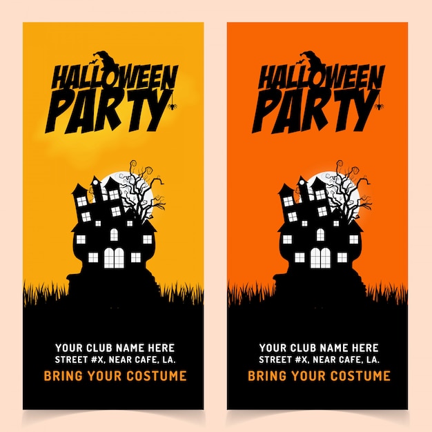 Happy Halloween brochure design vector