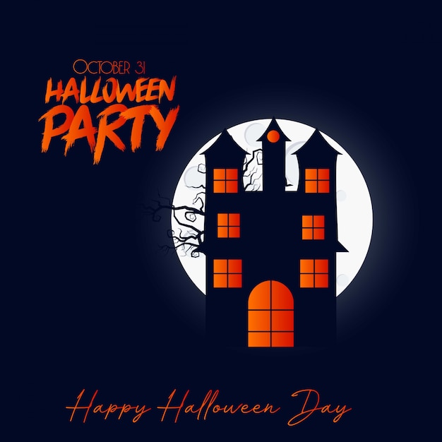 Happy halloween brochure design vector