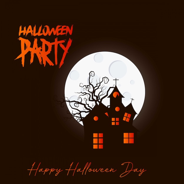 Happy halloween brochure design vector