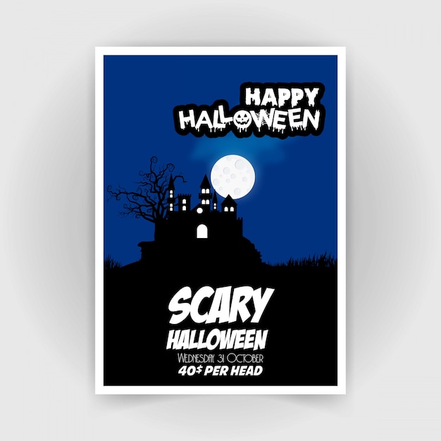 Vector happy halloween brochure design vector