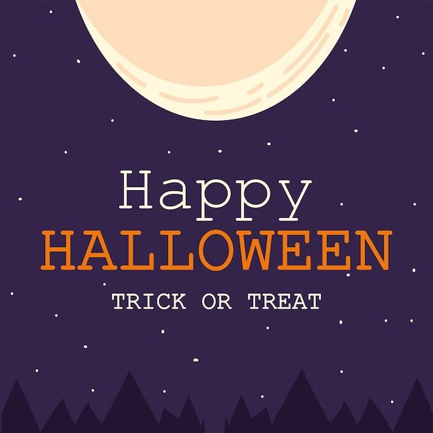 Vector happy halloween card