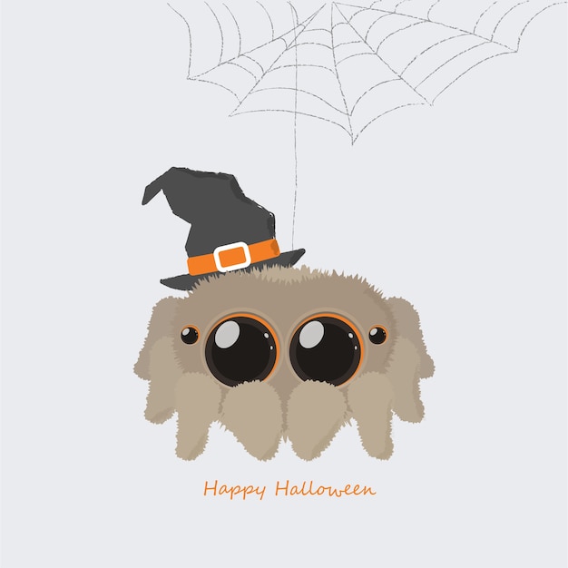 Vector happy halloween card