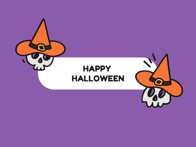 Vector happy halloween card