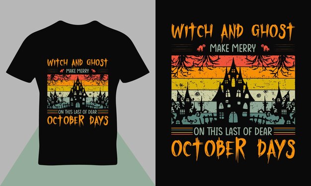 Happy halloween citaat typografie t-shirt sjabloon ontwerp vector