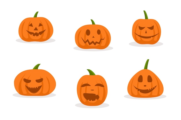 Happy Halloween collection pumpkins