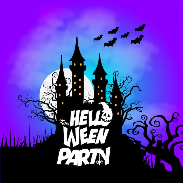 Happy halloween creative design element with typography vector