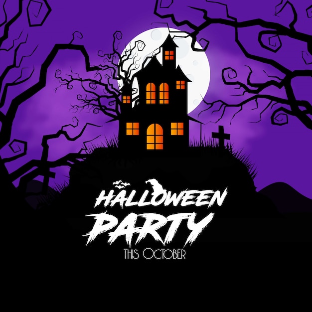 Happy Halloween creative design element with typography vector