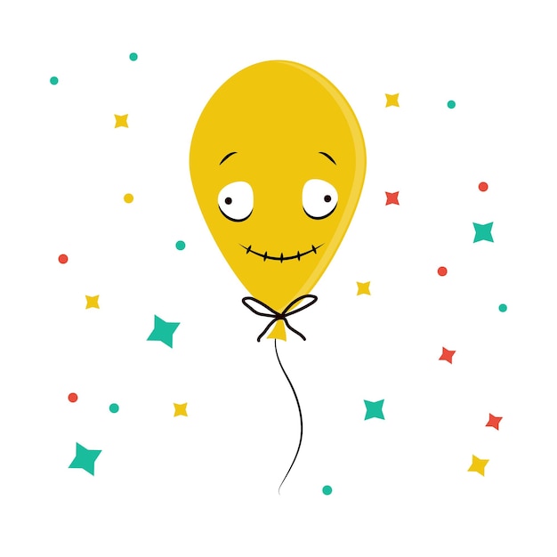 Happy Halloween Creepy balloon Vector