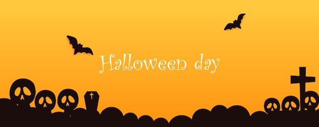 特別な日のバナーの時に幸せなハロウィーンの日。