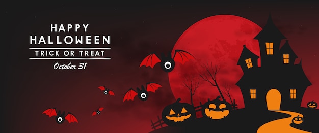 Banner di felice giorno di halloween