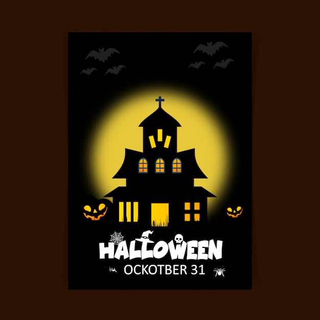 Happy halloween design element with typography