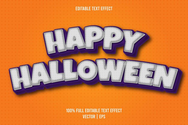 Happy halloween editable text effect comic style