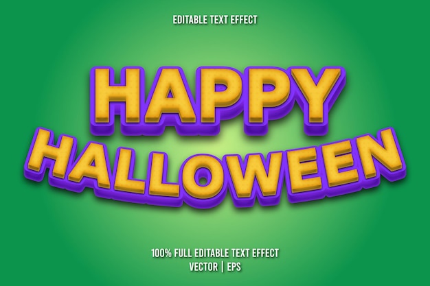 Happy halloween editable text effect comic style