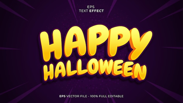 Happy Halloween editable text effect font