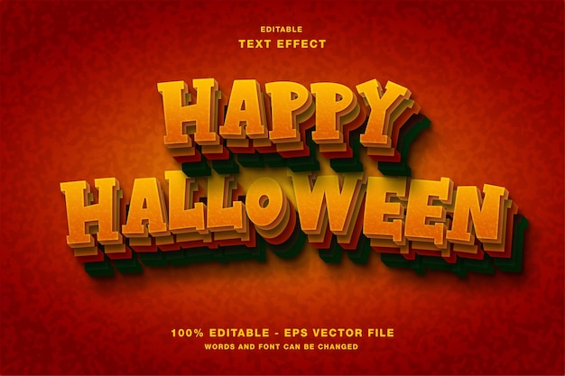 Happy halloween editable text effect