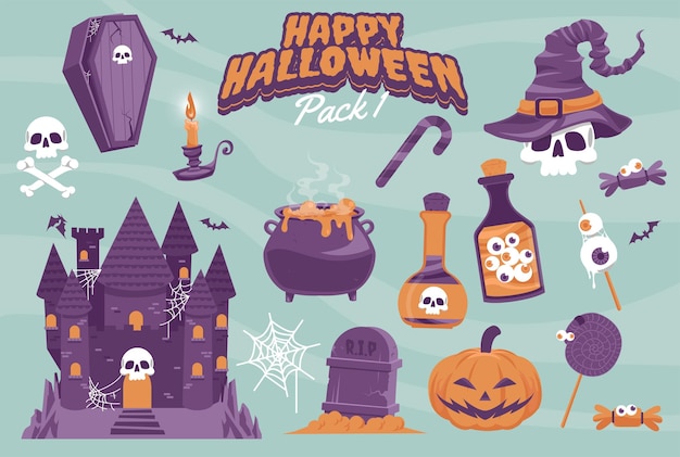 Happy Halloween Elements Pack 1