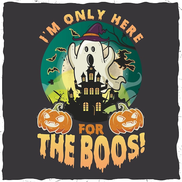 Happy Halloween enge partij pompoen illustratie elementen citeren retro vintage t-shirt SVG ontwerp